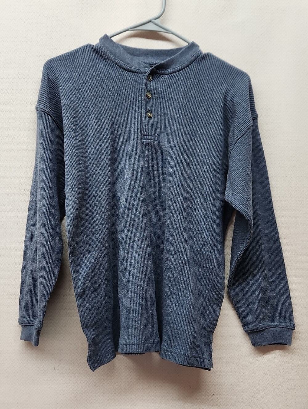 Bugle Boy Light Blue Henley Thermal Shirt